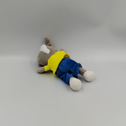 Doudou peluche l'âne Trotro jaune bleu GALLIMARD JEUNESSE