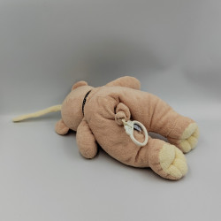 Doudou musical ours beige rose Baby Melody NOUNOURS
