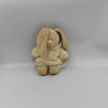 Doudou lapin beige bleu rayé BABY CLUB