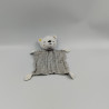 Doudou plat ours blanc gris jaune gris noir rayé KIABI SIMBA TOYS