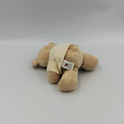 Doudou ours beige blanc coeur BABY CLUB