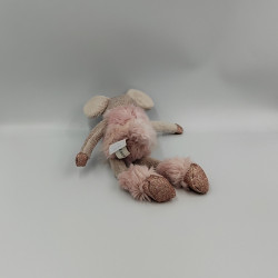 Doudou souris beige rose pailleté tutu étoile HISTOIRE D'OURS