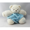 Doudou ours plume bleu blanc KALOO 1998