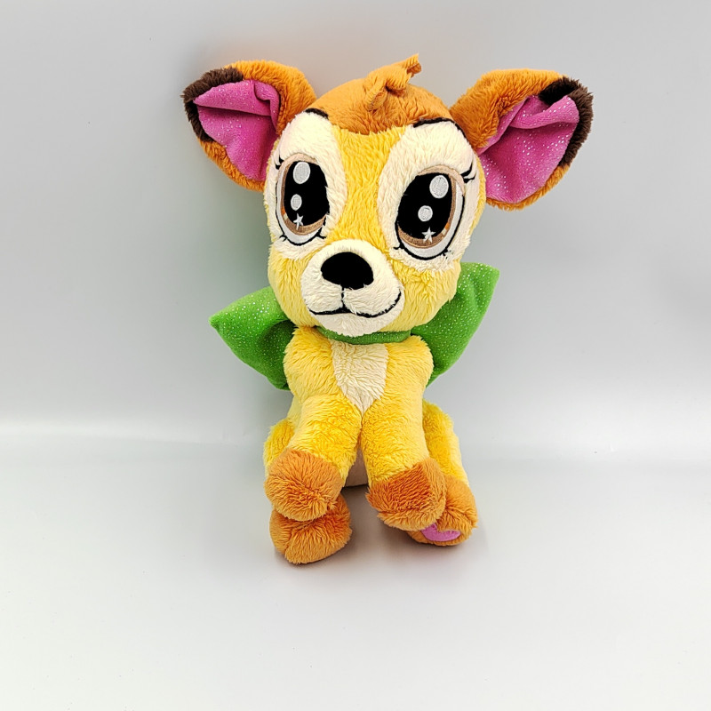 Doudou Peluche Bambi noeud vert pailleté DISNEY NICOTOY