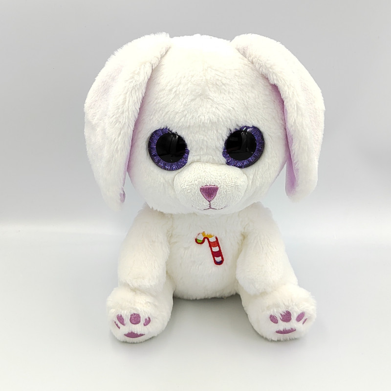 Doudou lapin blanc mauve CANDY PETS GIPSY