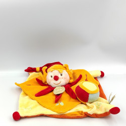 Doudou et compagnie plat clown orange rouge do ré mi fa avec tambour