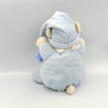 Doudou ours boule bleu oiseau étoile NICOTOY VETIR