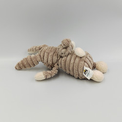 Doudou lapin beige blanc velours JELLYCAT