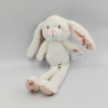 Doudou lapin blanc rose fleurs LITTLE DUTCH TIAMO