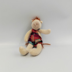 Doudou cheval salopette la grande famille MOULIN ROTY