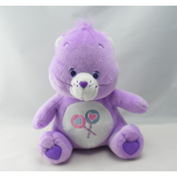 Peluche Bisounours mauve Groscadeau sucettes CARE BEARS