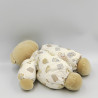 Doudou ours beige blanc motifs coquillages lavande TARTINE ET CHOCOLAT