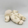 Doudou ours beige blanc imprimé ourson TARTINE ET CHOCOLAT