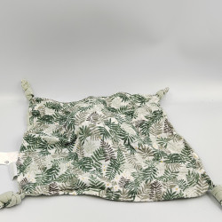 Doudou plat panda vert feuilles lange VERTBAUDET