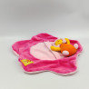 Doudou plat fleur rose louna l'abeille MOULIN ROTY