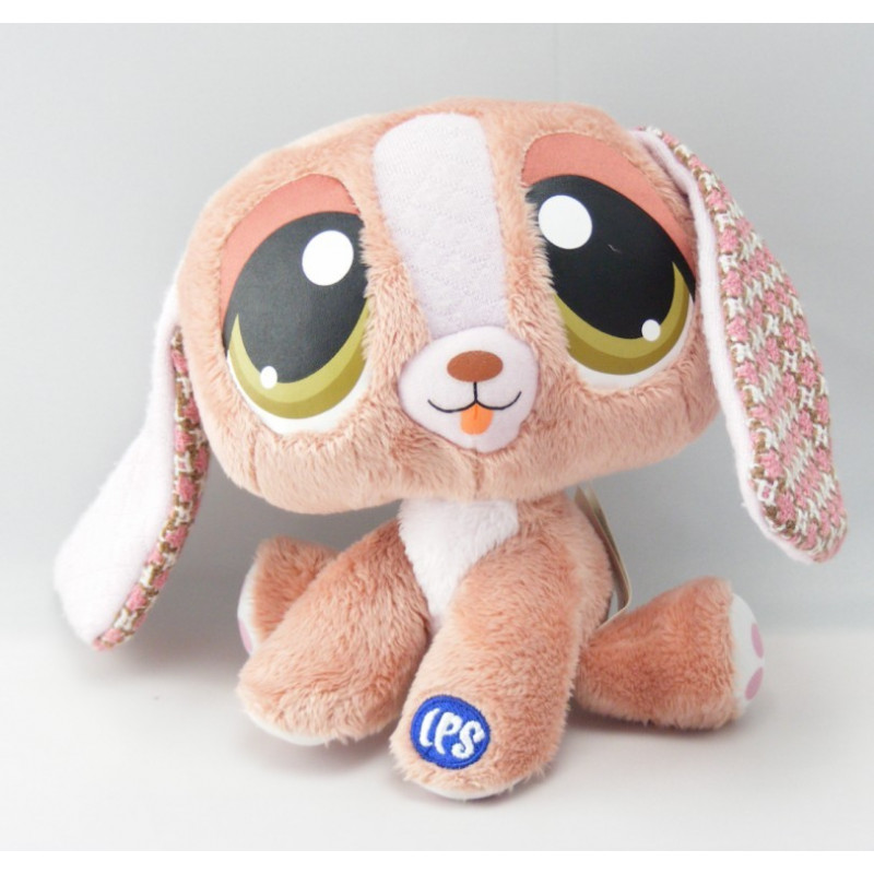 Peluche lapin orange saumon PETSHOP HASBRO