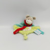 Doudou plat ane cheval bleu vert rouge Super tétine BABY NAT