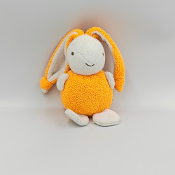 Doudou lapin orange blanc AJENA