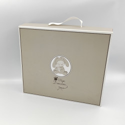 Doudou plat ours déguisé en lapin blanc gris marron Mon doudou SIMBA TOYS 