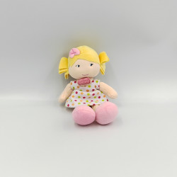 Doudou et compagnie poupée fille robe à pois Demoiselles doudou