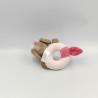 Doudou hochet éléphant beige rose bleu coeur Charlotte NATTOU