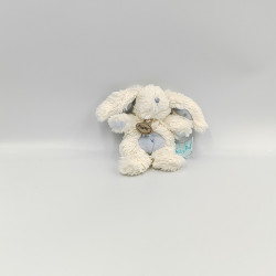 Mini Doudou lapin Calins blanc bleu BABY NAT