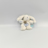 Mini Doudou lapin Calins blanc bleu BABY NAT