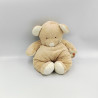 Doudou souris beige col blanc NICOTOY