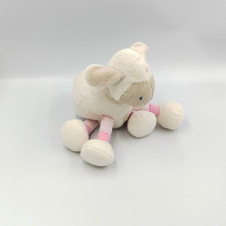 Doudou mouton blanc rose Lila MOULIN ROTY