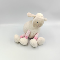 Doudou mouton blanc rose Lila MOULIN ROTY