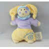 Doudou hochet lutin mauve jaune spirale REVE DE BEBE