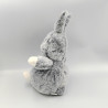 Doudou ours déguisé en lapin blanc gris ATMOSPHERA