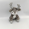 Peluche cerf elan renne gris blanc argenté PRIMARK