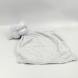Doudou plat lapin bleu mouchoir TARTINE ET CHOCOLAT
