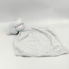 Doudou plat lapin bleu mouchoir TARTINE ET CHOCOLAT
