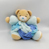 Doudou ours plume beige bleu KALOO