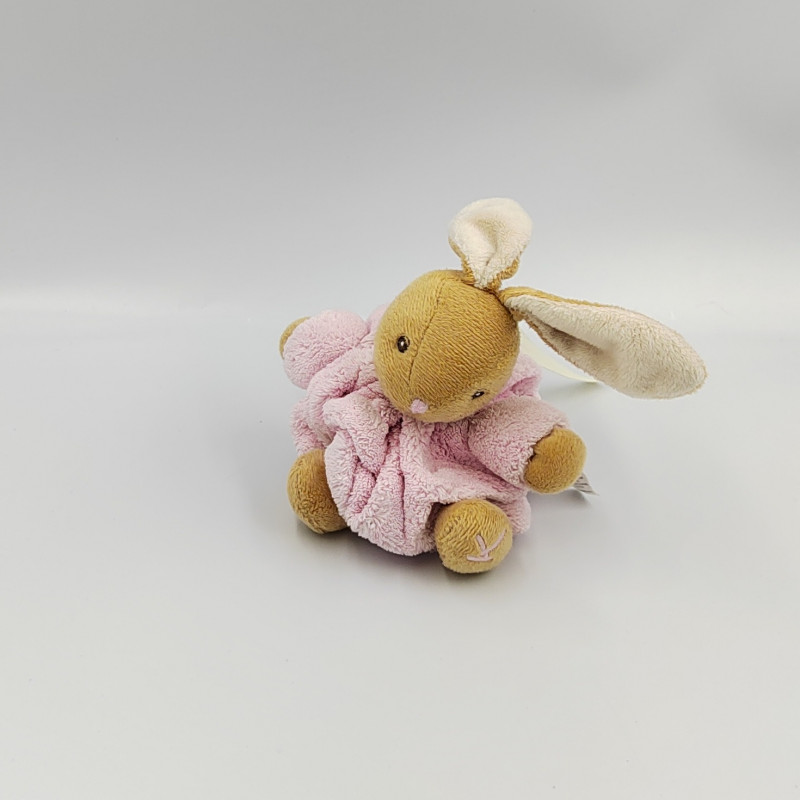 DOUDOU PETIT LAPIN PLUME ROSE KALOO