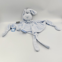 Doudou plat triangle lapin bleu ciel Lapidou NATTOU