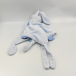 Doudou plat triangle lapin bleu ciel Lapidou NATTOU