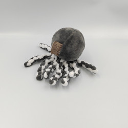 Doudou pieuvre poulpe gris blanc laine Octopus NATTOU