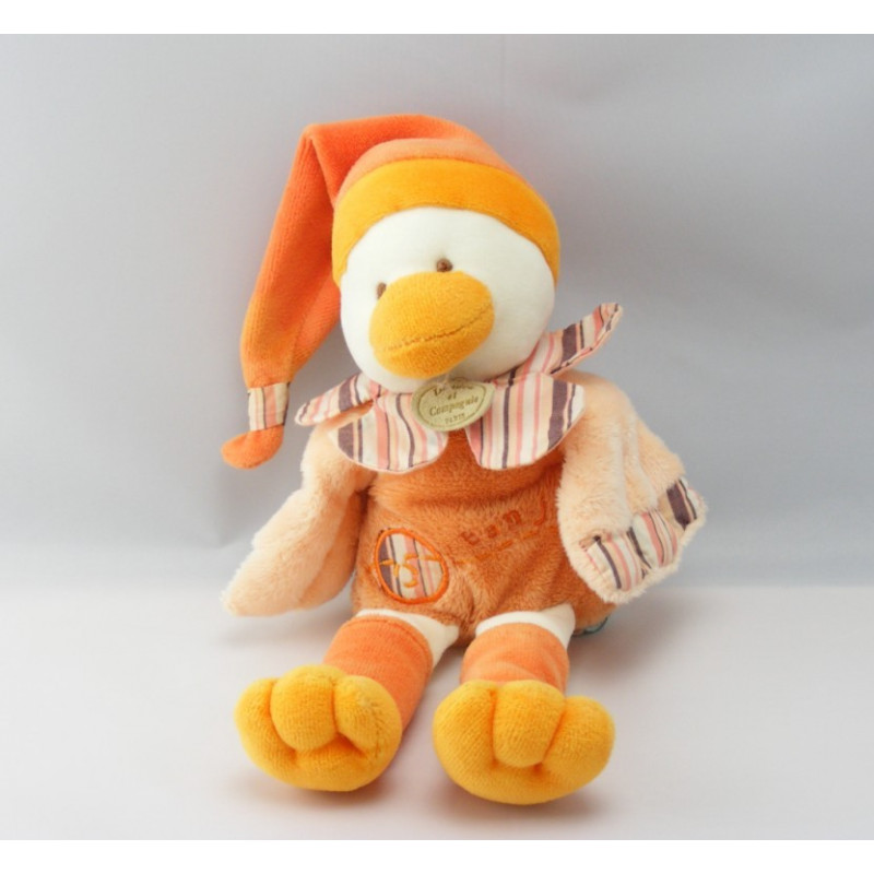 Doudou plat marionnette Banjo l'oiseau DOUDOU ET COMPAGNIE