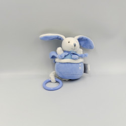 Doudou et compagnie musical lapin bleu blanc Cueillettes