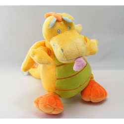Doudou dragon jaune vert NICOTOY