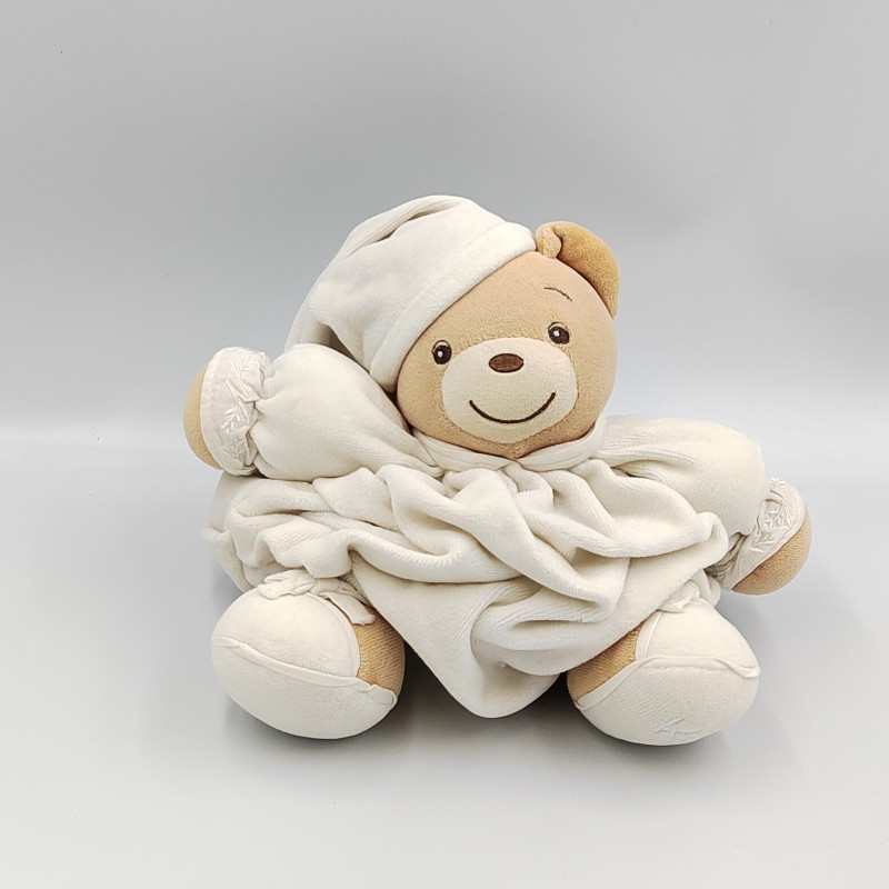 Doudou ours plume blanc dragée KALOO
