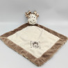Doudou plat girafe marron écru blanc ZDT ACTION