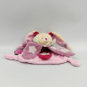 Doudou et compagnie photoluminescent plat lapin rose étoiles