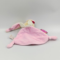 Doudou et compagnie photoluminescent plat lapin rose étoiles
