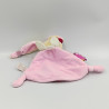 Doudou et compagnie photoluminescent plat lapin rose étoiles