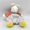 Doudou souris bleu rouge orange vert mauve 123 KALOO