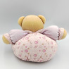 Doudou ours patapouf mauve rose fleurs Lilirose KALOO